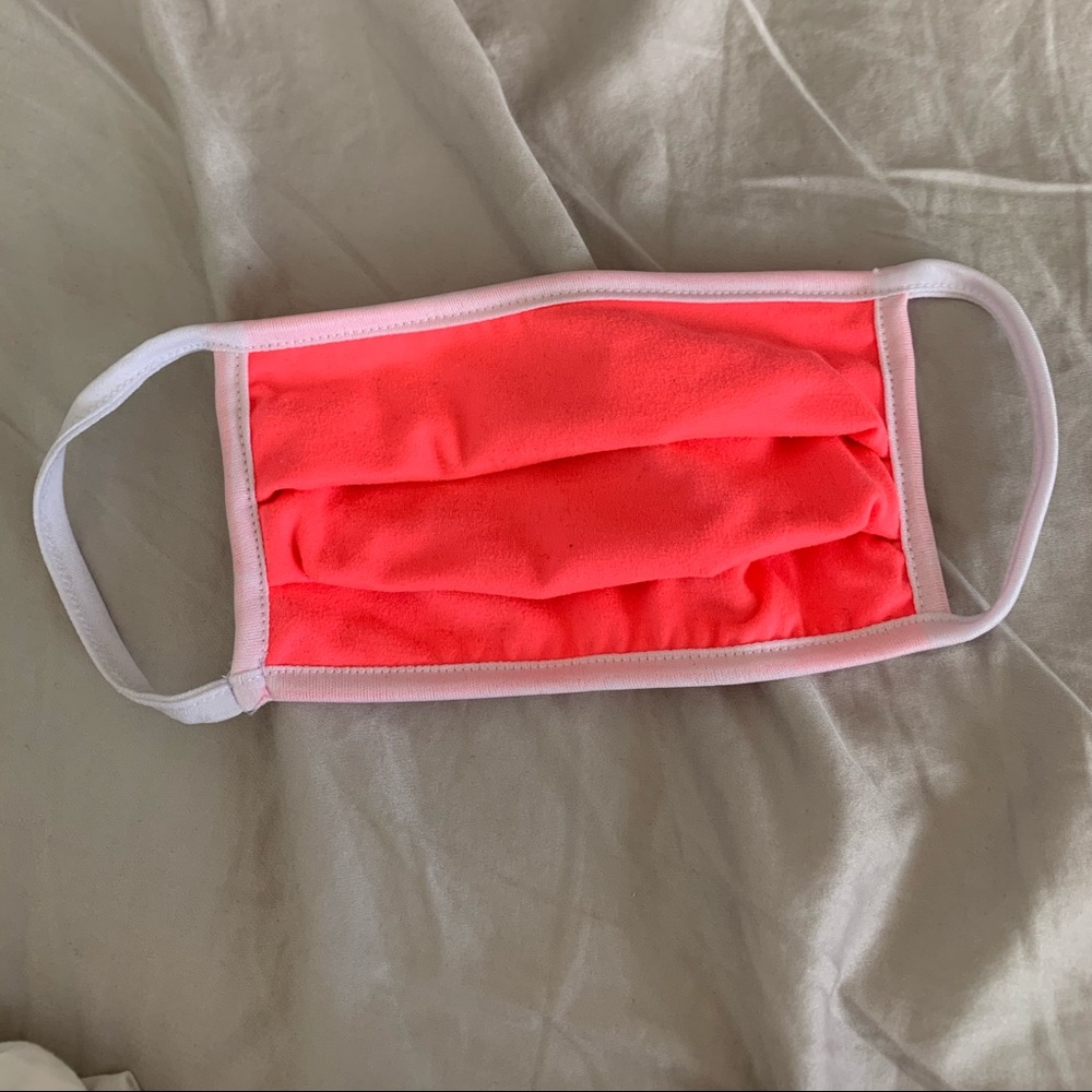 neon pink face mask